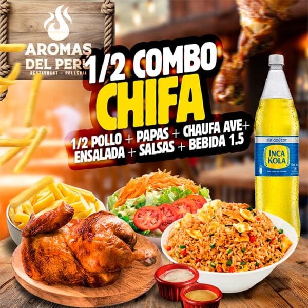 medio pollo a la brasa peruano