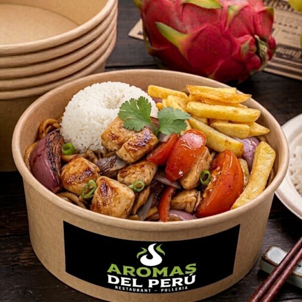 Tallarinsaltado de pollo